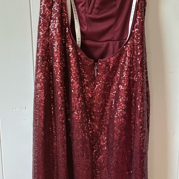 Azazie “Petra” dress in dark red sequins - Picture 11 of 15